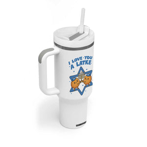 Funny Hanukkah Tumbler With Handle I Love You A Latke Gift TS12 Print Your Wear