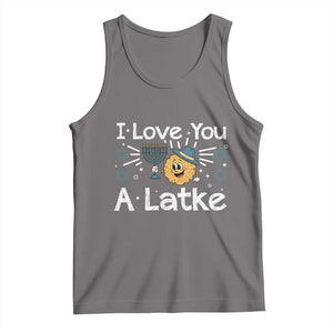 I Love You A Latke Tank Top Funny Hanukkah Gift For Latke Lover TS12 Deep Heather Print Your Wear
