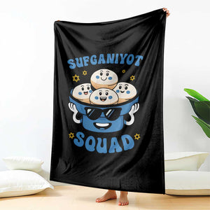 Hanukkah Sufganiyot Squad Throw Blanket Funny Jelly Donut Jewish Gift TS12 Print Your Wear