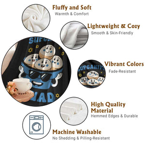 Hanukkah Sufganiyot Squad Throw Blanket Funny Jelly Donut Jewish Gift TS12 Print Your Wear