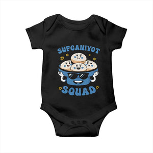 Hanukkah Sufganiyot Squad Baby Onesie Funny Jelly Donut Jewish Gift TS12 Black Print Your Wear