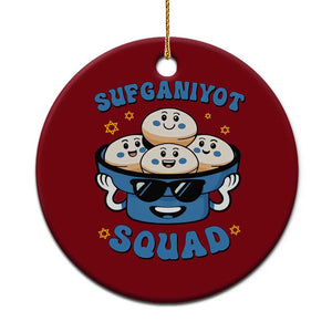 Hanukkah Sufganiyot Squad Ceramic Ornament Funny Jelly Donut Jewish Gift TS12 1pc Red Print Your Wear
