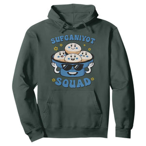 Hanukkah Sufganiyot Squad Hoodie Funny Jelly Donut Jewish Gift TS12 Dark Forest Green Print Your Wear