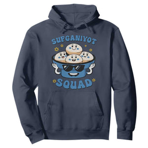Hanukkah Sufganiyot Squad Hoodie Funny Jelly Donut Jewish Gift TS12 Navy Print Your Wear