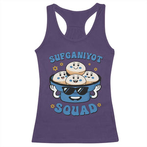 Hanukkah Sufganiyot Squad Racerback Tank Top Funny Jelly Donut Jewish Gift TS12 Purple Print Your Wear