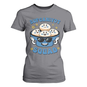 Hanukkah Sufganiyot Squad T Shirt For Women Funny Jelly Donut Jewish Gift TS12 Charcoal Print Your Wear