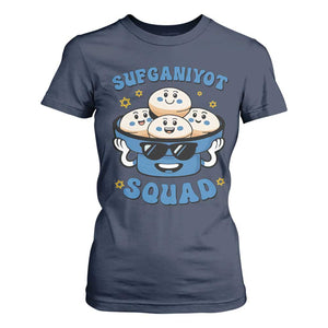 Hanukkah Sufganiyot Squad T Shirt For Women Funny Jelly Donut Jewish Gift TS12 Navy Print Your Wear