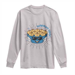 Funny Hanukkah Sufganiyah Jelly Donut Squad Gift Long Sleeve Shirt TS12 Ice Gray Print Your Wear