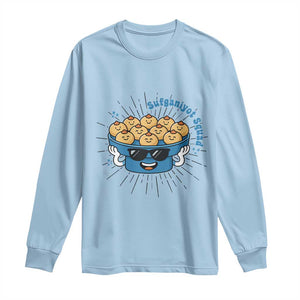 Funny Hanukkah Sufganiyah Jelly Donut Squad Gift Long Sleeve Shirt TS12 Light Blue Print Your Wear