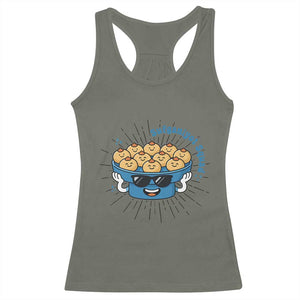 Funny Hanukkah Sufganiyah Jelly Donut Squad Gift Racerback Tank Top TS12 Military Green Print Your Wear