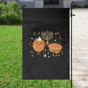 Hanukkah Sufganiyah And Latke Lifting Menorah Garden Flag Funny Holiday Gift TS12 Print Your Wear