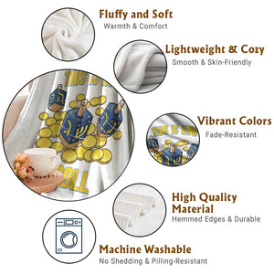 Funny Hanukkah Dreidel Throw Blanket This Is How I Roll Gift TS12 Print Your Wear