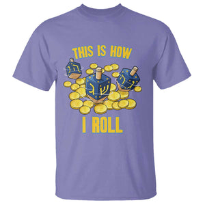 Funny Hanukkah Dreidel T Shirt This Is How I Roll Gift TS12 Violet Print Your Wear