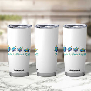 Hanukkah Dreidel Tumbler Cup This Is How I Roll Jewish Holiday Gift TS12 Print Your Wear