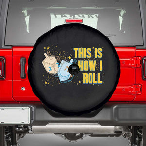 This Is How I Roll Spare Tire Cover Jewish Holiday Dreidel Gift TS12 Black Print Your Wear