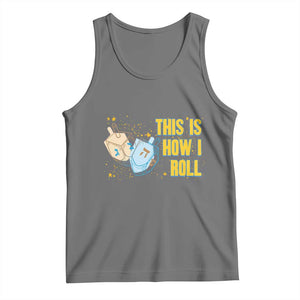This Is How I Roll Tank Top Jewish Holiday Dreidel Gift TS12 Black Heather Print Your Wear