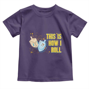 This Is How I Roll Toddler T Shirt Jewish Holiday Dreidel Gift TS12 Purple Print Your Wear
