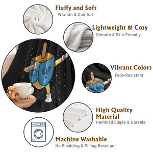 Funny Hanukkah Dreidel Dabbing Holiday Gift Throw Blanket TS12 Print Your Wear