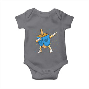 Funny Hanukkah Dreidel Dabbing Holiday Gift Baby Onesie TS12 Charcoal Print Your Wear