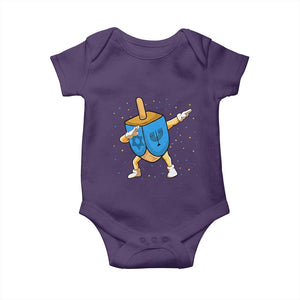 Funny Hanukkah Dreidel Dabbing Holiday Gift Baby Onesie TS12 Purple Print Your Wear