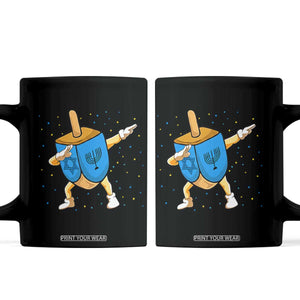 Funny Hanukkah Dreidel Dabbing Holiday Gift Coffee Mug TS12 Black Print Your Wear