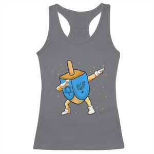 Funny Hanukkah Dreidel Dabbing Holiday Gift Racerback Tank Top TS12 Charcoal Print Your Wear