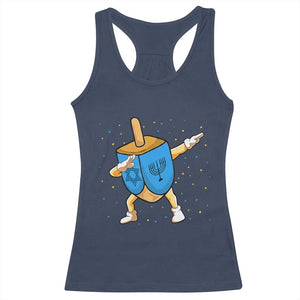 Funny Hanukkah Dreidel Dabbing Holiday Gift Racerback Tank Top TS12 Navy Print Your Wear