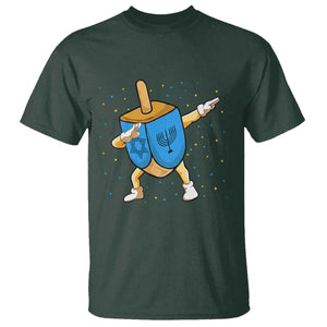 Funny Hanukkah Dreidel Dabbing Holiday Gift T Shirt TS12 Dark Forest Green Print Your Wear
