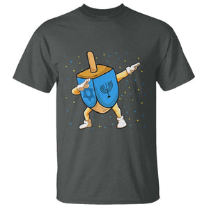 Funny Hanukkah Dreidel Dabbing Holiday Gift T Shirt TS12 Dark Heather Print Your Wear