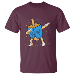 Funny Hanukkah Dreidel Dabbing Holiday Gift T Shirt TS12 Maroon Print Your Wear