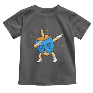 Funny Hanukkah Dreidel Dabbing Holiday Gift Toddler T Shirt TS12 Dark Heather Print Your Wear