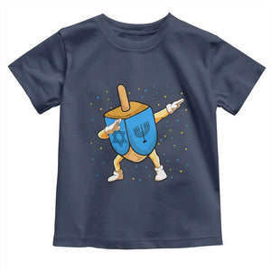 Funny Hanukkah Dreidel Dabbing Holiday Gift Toddler T Shirt TS12 Navy Print Your Wear