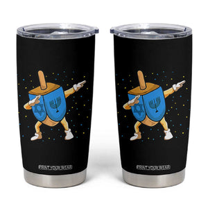 Funny Hanukkah Dreidel Dabbing Holiday Gift Tumbler Cup TS12 Black Print Your Wear