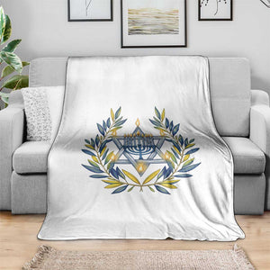 Hanukkah Flower Menorah Star Of David Throw Blanket Gift For Women TS12 Print Your Wear