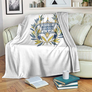 Hanukkah Flower Menorah Star Of David Throw Blanket Gift For Women TS12 Print Your Wear