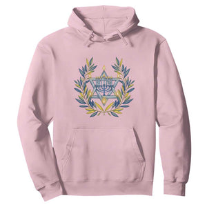 Hanukkah Flower Menorah Star Of David Hoodie Gift For Women TS12 Light Pink Print Your Wear