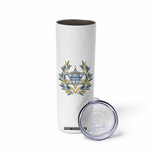 Hanukkah Flower Menorah Star Of David Skinny Tumbler Gift For Women TS12 Print Your Wear