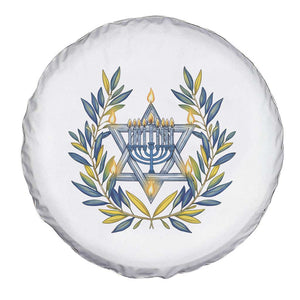 Hanukkah Flower Menorah Star Of David Spare Tire Cover Gift For Women TS12 Print Your Wear