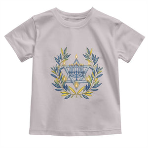 Hanukkah Flower Menorah Star Of David Toddler T Shirt Gift For Women TS12 Ice Gray Print Your Wear