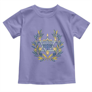 Hanukkah Flower Menorah Star Of David Toddler T Shirt Gift For Women TS12 Violet Print Your Wear