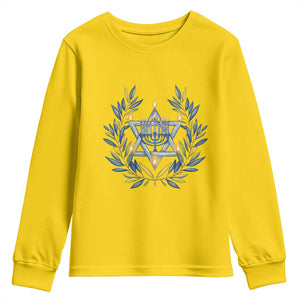 Hanukkah Flower Menorah Star Of David Youth Sweatshirt Gift For Women TS12 Daisy Print Your Wear