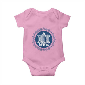 Hanukkah Vintage Menorah Peace Doves Baby Onesie Festival Of Lights Gift TS12 Light Pink Print Your Wear