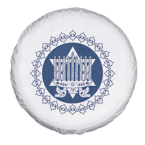 Hanukkah Vintage Menorah Peace Doves Spare Tire Cover Festival Of Lights Gift TS12 Print Your Wear