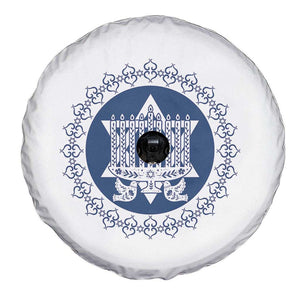 Hanukkah Vintage Menorah Peace Doves Spare Tire Cover Festival Of Lights Gift TS12 Print Your Wear