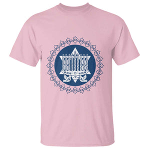 Hanukkah Vintage Menorah Peace Doves T Shirt Festival Of Lights Gift TS12 Light Pink Print Your Wear