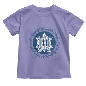 Hanukkah Vintage Menorah Peace Doves Toddler T Shirt Festival Of Lights Gift TS12 Violet Print Your Wear