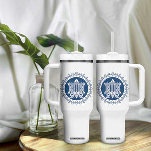 Hanukkah Vintage Menorah Peace Doves Tumbler With Handle Festival Of Lights Gift TS12 Print Your Wear