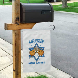 Funny Hanukkah Gift Garden Flag If Life Gives You Potatoes Make Latkes TS12 Print Your Wear