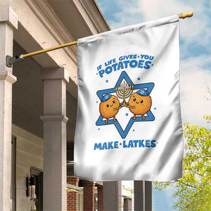 Funny Hanukkah Gift Garden Flag If Life Gives You Potatoes Make Latkes TS12 Print Your Wear