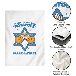Funny Hanukkah Gift Garden Flag If Life Gives You Potatoes Make Latkes TS12 Print Your Wear
